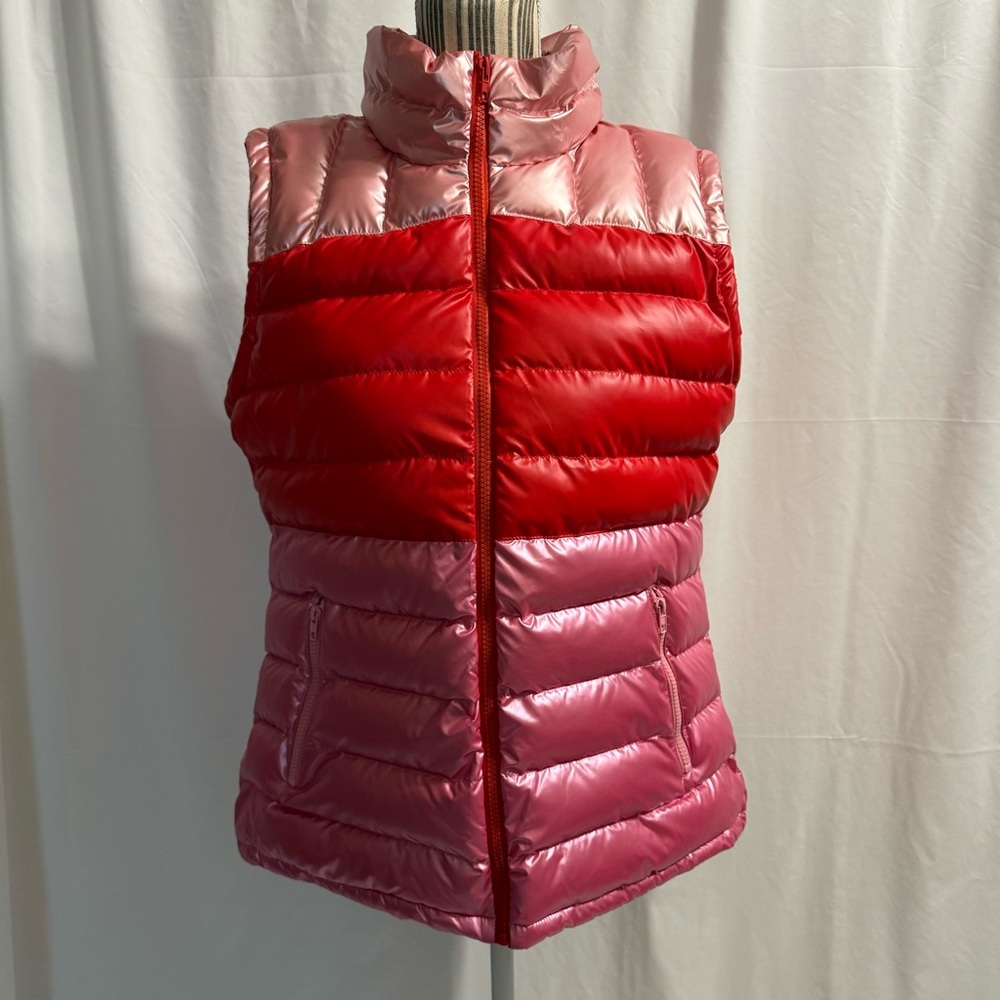 Pants Store Red & Pink Puffer Vest - Size Large
